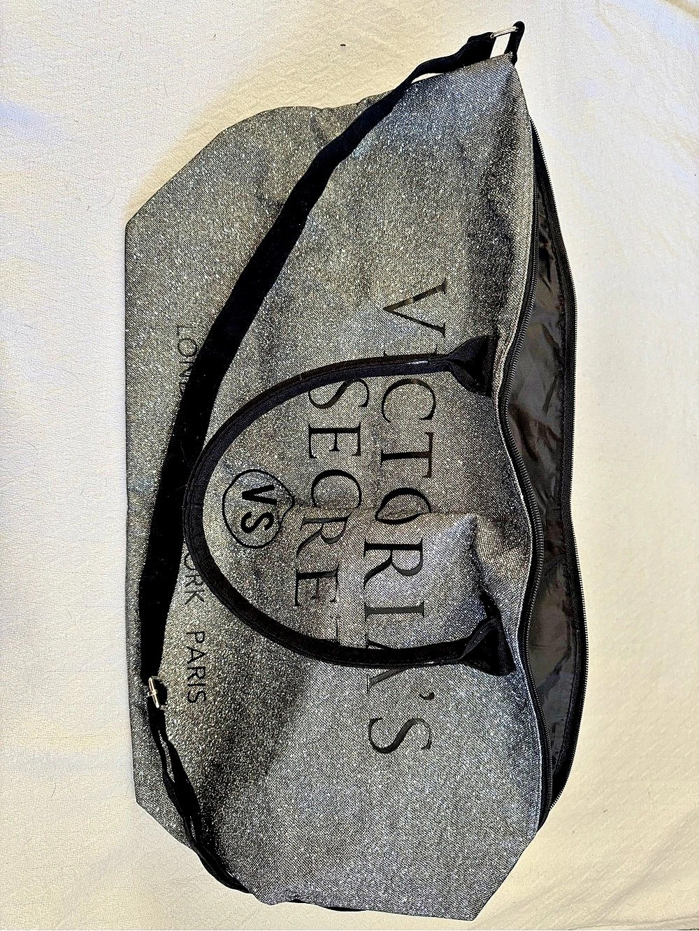 Victoria's Secret Gray & Black Tote Bag Like New